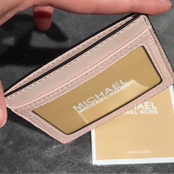 NWT MICHAEL KORS JET SET TRAVEL CARD HOLDER IN POWDER BLUSH - Picture 6 of 8